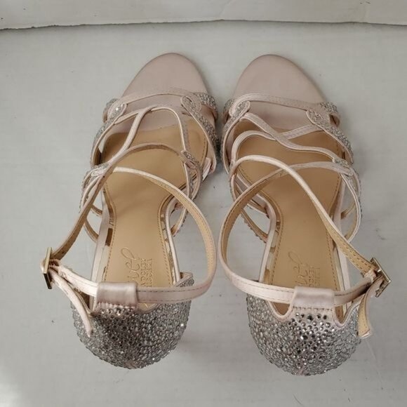 Jewel Badgley Mischka Gweny Heels Stilettos Strappy Sandals Womens Womans 8.5 - Picture 4 of 14